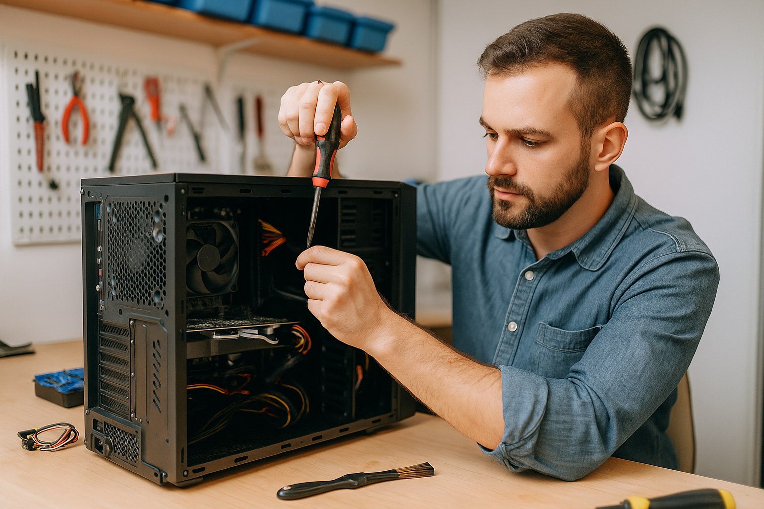 Technicien informatique à l'atelier